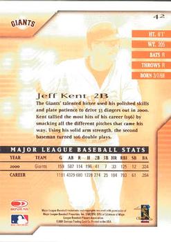 2001 Donruss Signature #42 Jeff Kent Back