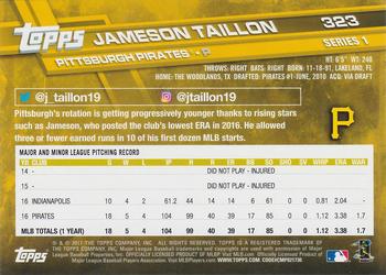2017 Topps - Rainbow Foil #323 Jameson Taillon Back