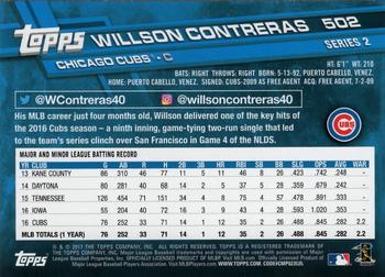 2017 Topps - Rainbow Foil #502 Willson Contreras Back