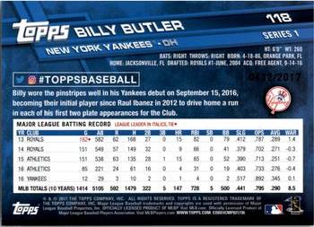 2017 Topps - Gold #118 Billy Butler Back