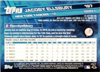 2017 Topps - Gold #197 Jacoby Ellsbury Back