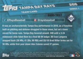 2017 Topps - Gold #266 Tampa Bay Rays Back