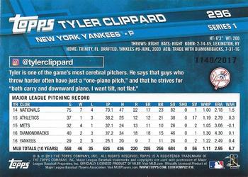2017 Topps - Gold #296 Tyler Clippard Back