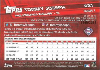 2017 Topps - Gold #431 Tommy Joseph Back