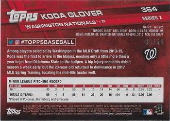2017 Topps - Mother's Day Hot Pink #364 Koda Glover Back