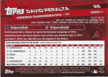 2017 Topps - Father's Day Powder Blue #26 David Peralta Back