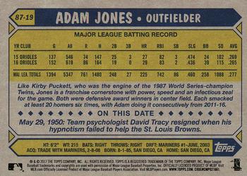 2017 Topps - 1987 Topps Baseball 30th Anniversary #87-19 Adam Jones Back