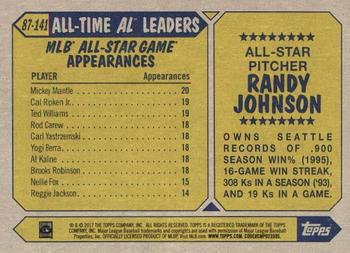 2017 Topps - 1987 Topps Baseball 30th Anniversary #87-141 Randy Johnson Back
