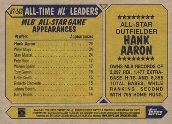 2017 Topps - 1987 Topps Baseball 30th Anniversary #87-143 Hank Aaron Back