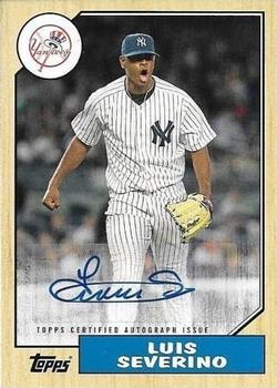 2017 Topps - 1987 Topps Baseball 30th Anniversary Autographs #1987A-LS Luis Severino Front
