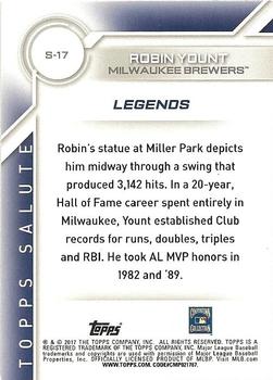 2017 Topps - Salute #S-17 Robin Yount Back