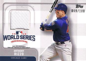 2017 Topps - World Series Champion Relics #WCR-ARI Anthony Rizzo Front