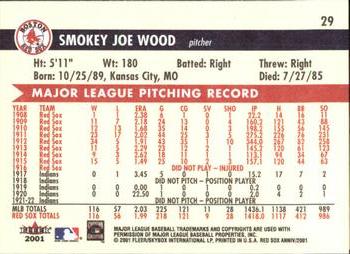2001 Fleer Boston Red Sox 100th Anniversary #29 Smokey Joe Wood Back