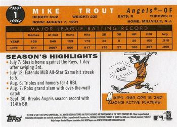 2017 Topps Archives #1 Mike Trout Back