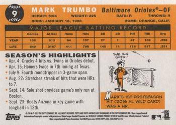 2017 Topps Archives #9 Mark Trumbo Back