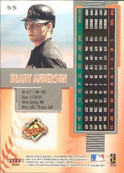 2001 Fleer Genuine #55 Brady Anderson Back