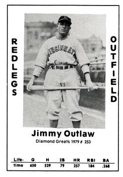 1979 TCMA Diamond Greats #253 Jimmy Outlaw Front