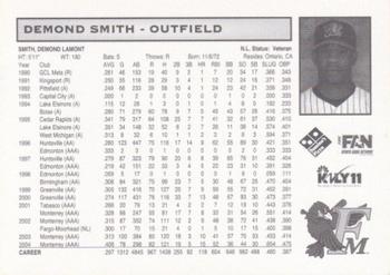 2004 Fargo-Moorhead RedHawks #NNO Demond Smith Back