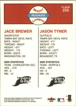 2001 Fleer Platinum #255 Jace Brewer / Jason Tyner Back