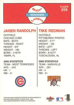 2001 Fleer Platinum #259 Jaisen Randolph / Tike Redman Back
