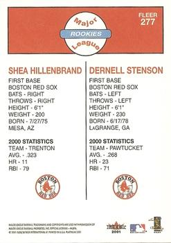 2001 Fleer Platinum #277 Shea Hillenbrand / Dernell Stenson Back
