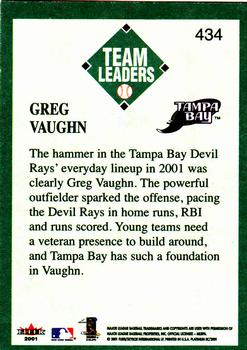 2001 Fleer Platinum #434 Greg Vaughn Back