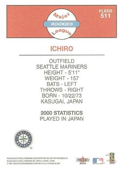 2001 Fleer Platinum #511 Ichiro Back
