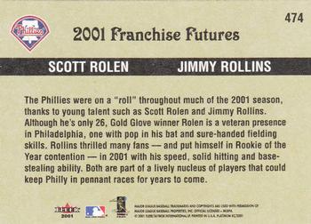 2001 Fleer Platinum #474 Scott Rolen / Jimmy Rollins Back