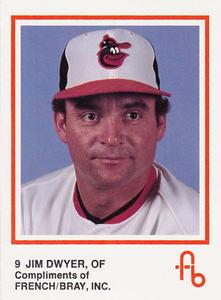 1988 French/Bray Baltimore Orioles #NNO Jim Dwyer Front