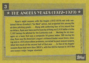 1990 Topps #3 Nolan Ryan Back