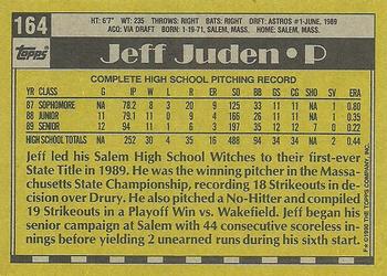 1990 Topps #164 Jeff Juden Back
