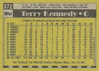 1990 Topps #372 Terry Kennedy Back