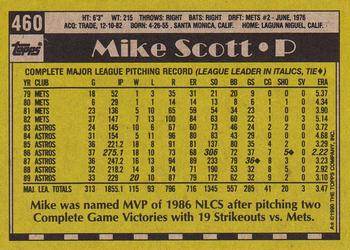 1990 Topps #460 Mike Scott Back