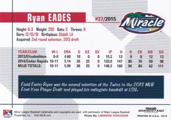 2015 Grandstand Fort Myers Miracle #NNO Ryan Eades Back