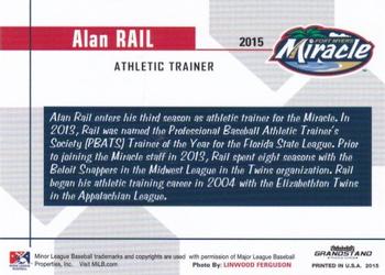 2015 Grandstand Fort Myers Miracle #NNO Alan Rail Back