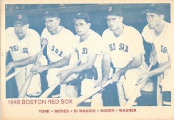 1975 TCMA 1946 Boston Red Sox (Red Names) #NNO Rudy York / Wally Moses / Dom DiMaggio / Bobby Doerr / Charlie Wagner Front