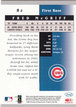 2001 Leaf Certified Materials #82 Fred McGriff Back