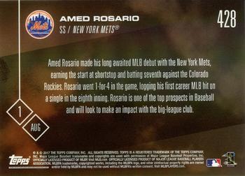 2017 Topps Now #428 Amed Rosario Back