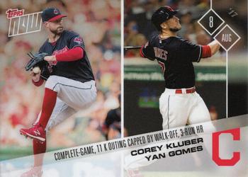 2017 Topps Now #460 Corey Kluber / Yan Gomes Front