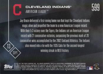 2017 Topps Now #599 Cleveland Indians Back