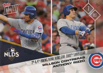 2017 Topps Now #716 Willson Contreras / Anthony Rizzo Front