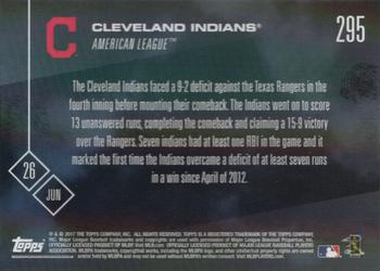 2017 Topps Now #295 Cleveland Indians Back