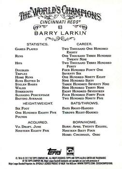 2017 Topps Allen & Ginter #63 Barry Larkin Back