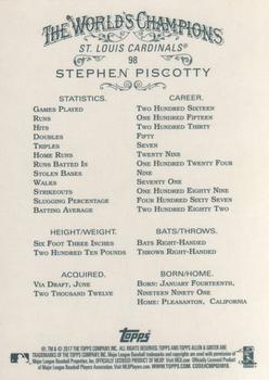 2017 Topps Allen & Ginter #98 Stephen Piscotty Back