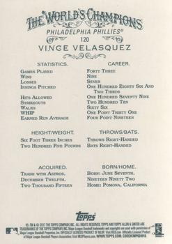 2017 Topps Allen & Ginter #120 Vince Velasquez Back