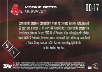 2017 Topps Now Road to Opening Day Boston Red Sox #OD-17 Mookie Betts Back