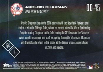 2017 Topps Now Road to Opening Day New York Yankees #OD-45 Aroldis Chapman Back