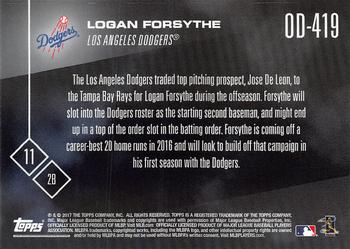 2017 Topps Now Road to Opening Day Los Angeles Dodgers #OD-419 Logan Forsythe Back