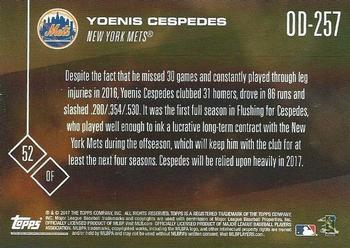 2017 Topps Now Road to Opening Day New York Mets #OD-257 Yoenis Cespedes Back