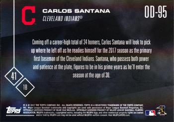 2017 Topps Now Road to Opening Day Cleveland Indians #OD-95 Carlos Santana Back